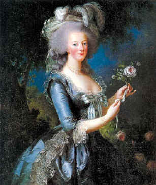 Элизабет Виже-Лебрен. Портрет Марии Антуанетты с розой. Кон. XVIII в.