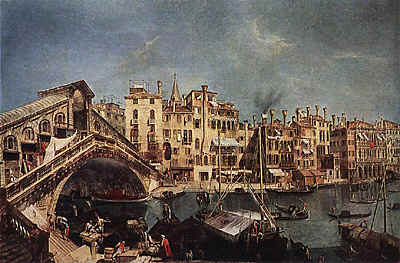 Микеле Мариески. 
Мост Риальто в Венеции. Ок. 1740. Эрмитаж, Санкт-Петербург