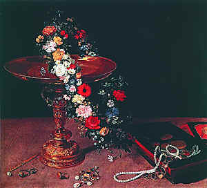 Ян Брейгель. Натюрморт с золотой чашей. 1618. Королевский музей искусств, Брюссель