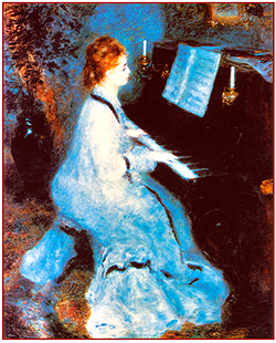 О. Ренуар. Дама за фортепиано. 1875